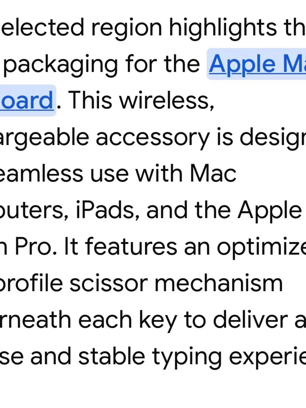Apple Magic Keyboard — White and Silver Wireless Keyboard